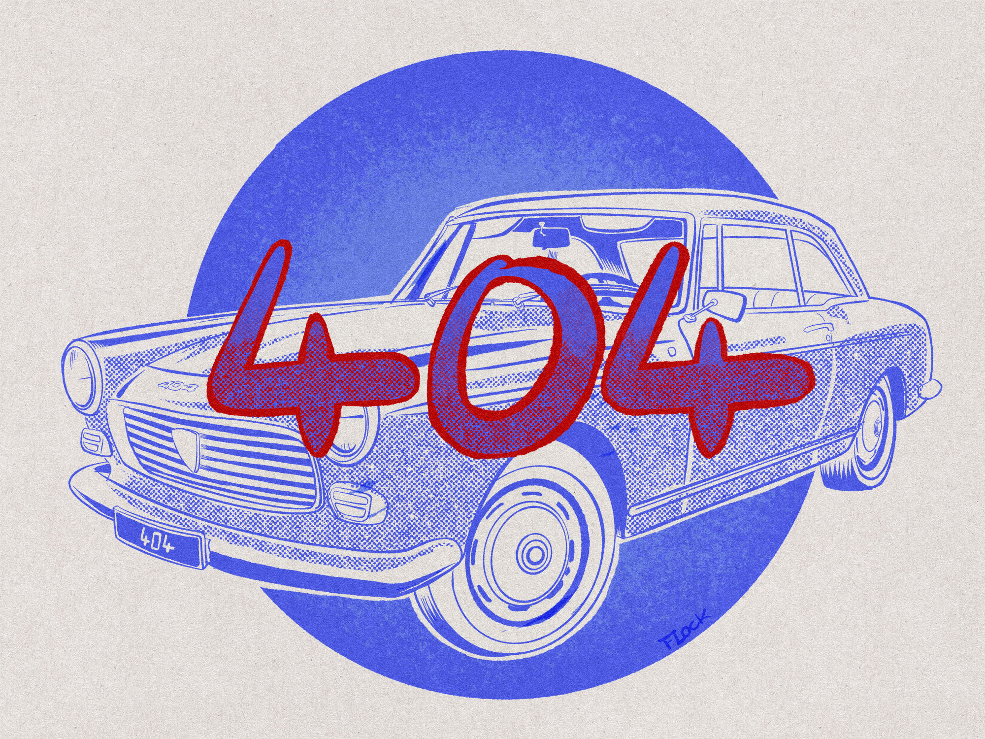 illustration de voiture Peugeot 404 error edition