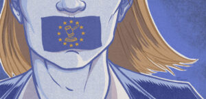 illustration sur le thème de l'UE et de la liberté d'expression