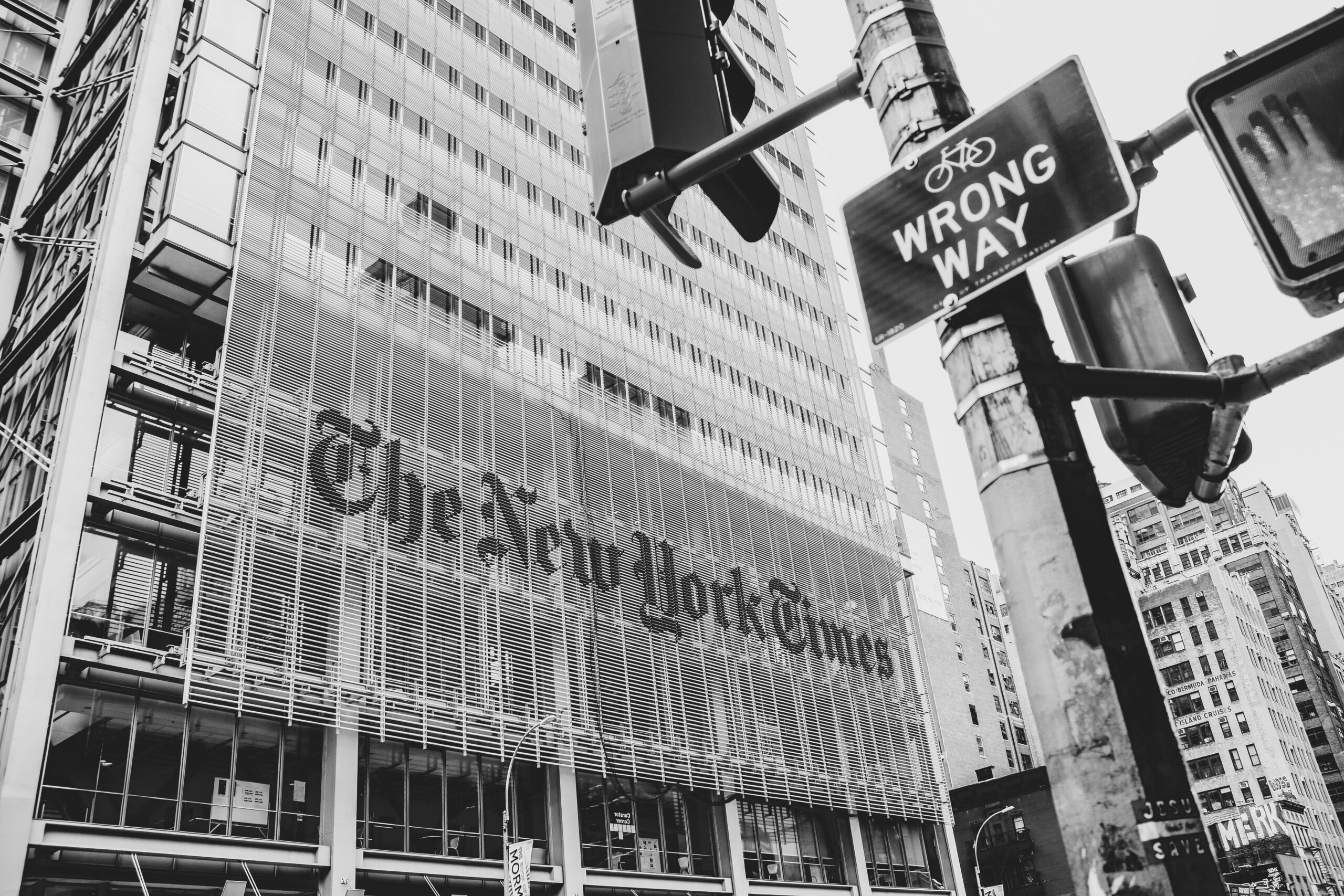 Façade du bâtiment du New York Times