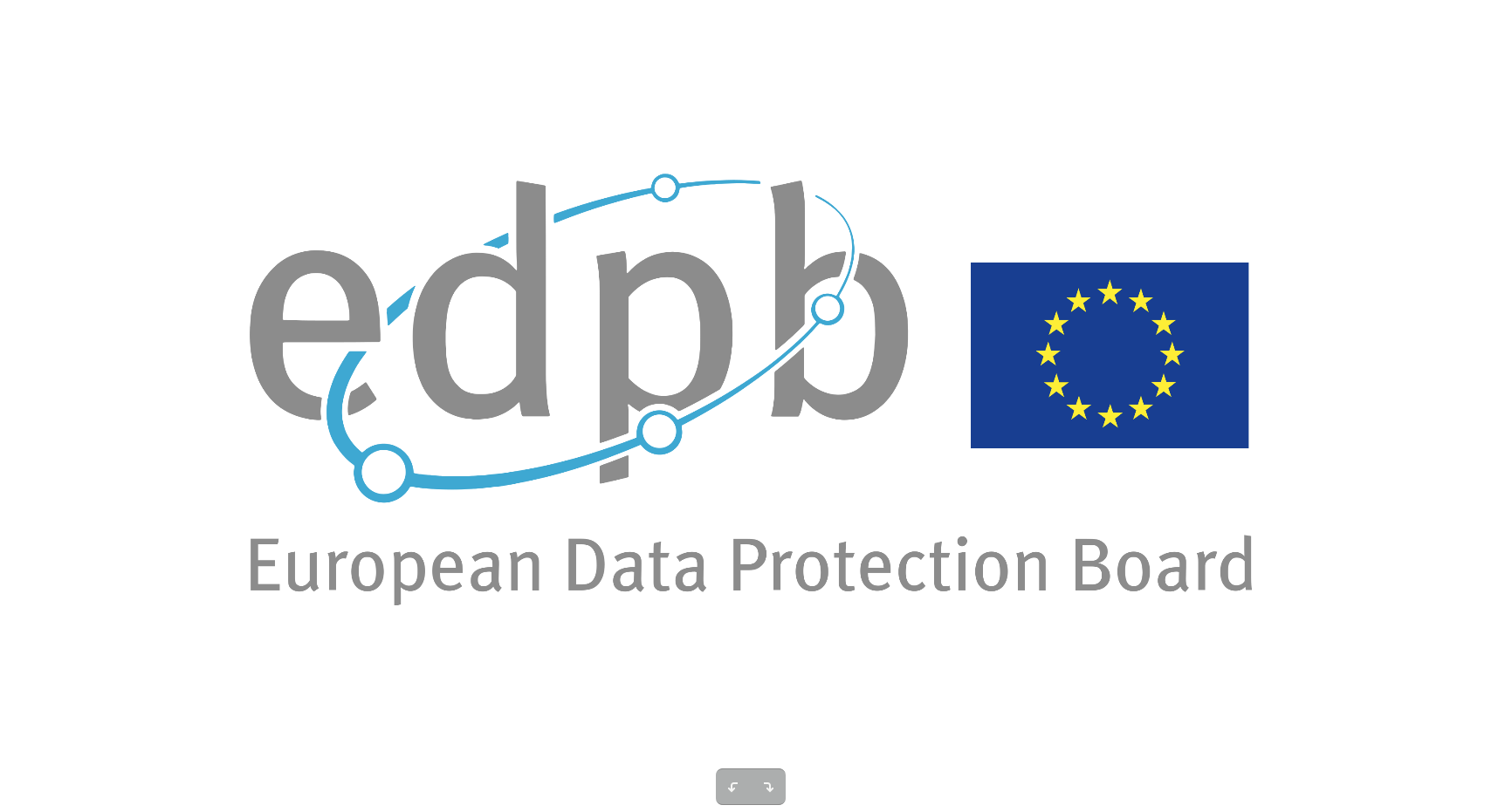 Le logo du Comité européen de la protection des données (EDPB en anglais, CEPD en français)