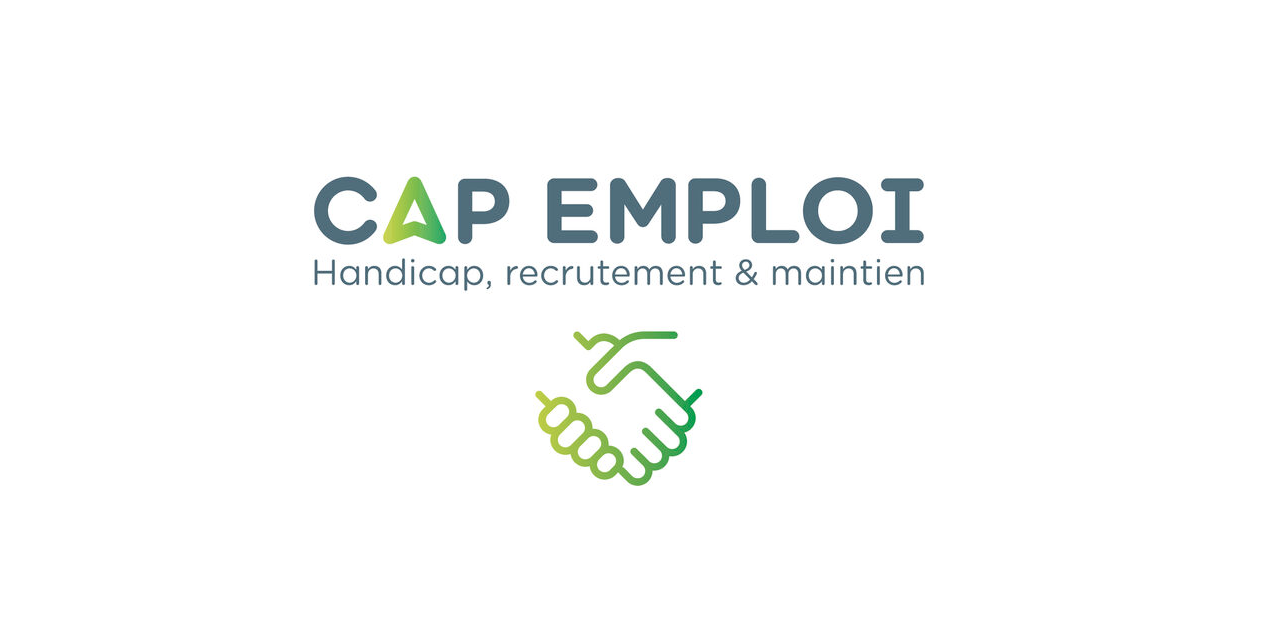 Le logo de Cap Emploi, l'agence chargée d'améliorer l’accès ou le retour à l’emploi de tous les demandeurs d’emploi en situation de handicap