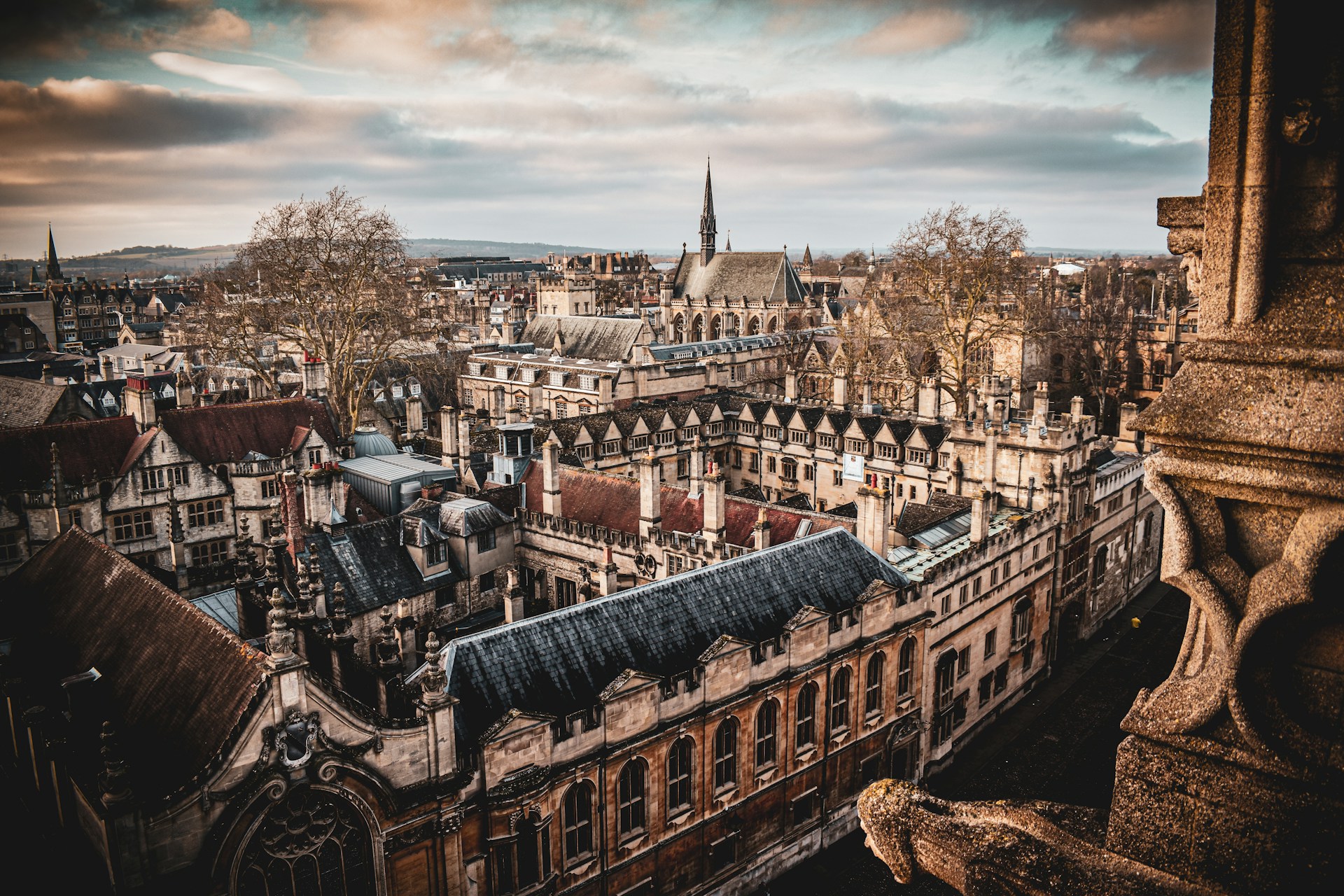 Les toits de l'université d'Oxford
