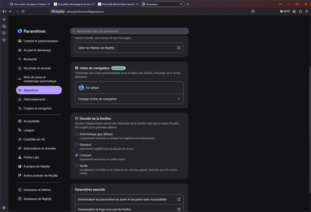 ☕️ Firefox active sa nouvelle interface Nova par défaut dans le canal Nightly